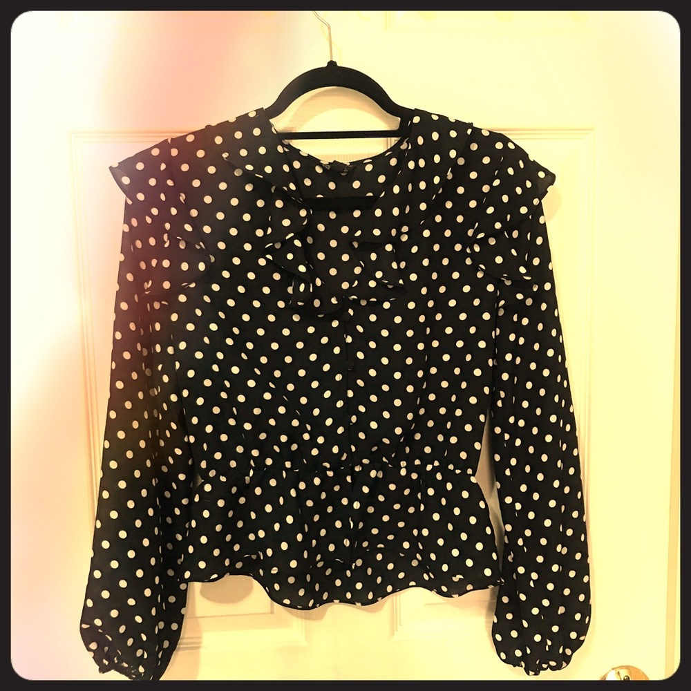 Polka dot retro blouse